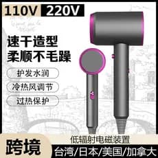 110V220V secador de cabelo transfronteiriço secador de cabelo doméstico luz azul exportação termostática inteligente par