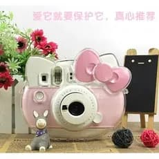 Adequado para Fuji HELLO KITTY 40th aniversário edição Polaroid câmera transparente cristal capa protetora bolsa de cour