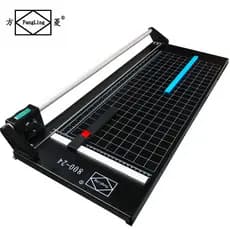 Fangling 80cm cortador de rolo Manual cortador de papel rolamento placa ferro empurrar faca cortador de papel a2 tipo ro