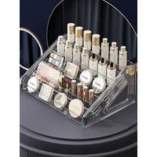 Organizador de cosméticos para cuidados com a pele, caixa de armazenamento de produtos, batom, sombra, penteadeira domés