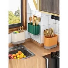 Bancada de cozinha colher talheres dreno Rack pauzinhos tubo caixa armazenamento doméstico multifuncional balde gaiola r