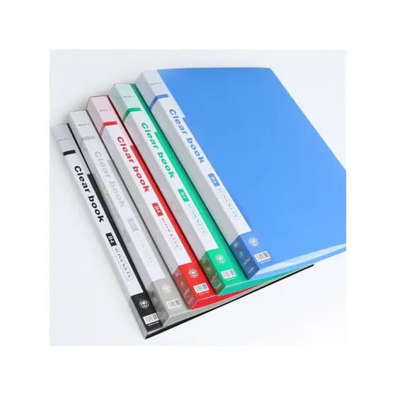 B4 livro de informações pasta de inserção transparente PP obras de arte livro de armazenamento engenharia pasta de livro