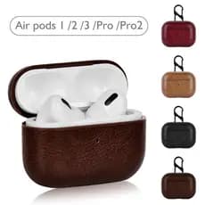 Capa protetora de fone de ouvido sem fio Bluetooth adequada de quatro cores Airpods234Pro2 Capa protetora de couro