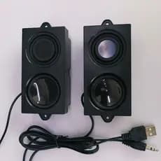 Alto-falante pegajoso para computador, alto-falante duplo, TV, Subwoofer Multi-carvão, áudio, pequena conexão de mesa, i