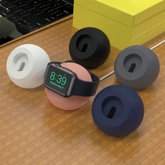Adequado para Apple Watch 1-7 geração esférico magnético suporte de carregamento sem fio Magsafe Base de carregamento de