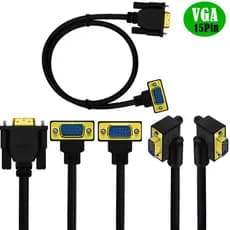 90°Ângulo HD VGA Cabo Macho para Macho Computador Conectado ao Cabo de TV VGA RGB 15Pin para Monitor de Computador Proje