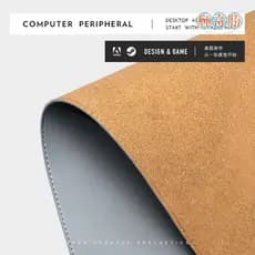 Mouse pad texturizado simples, couro de cortiça, grande, à prova d'água, mesa de escritório, aprendizagem, escrita, tecl