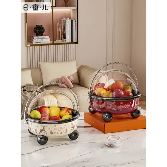 Prato de frutas estilo japonês, mesa de centro para sala de estar, casa 2026, novo estilo, prato de nozes, prato de frut