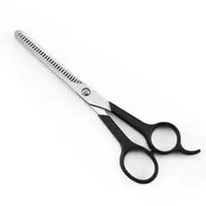 Tesoura de dente corte de cabelo especial aço inoxidável preto tesoura de corte de cabelo duplo dente desbaste tesoura d