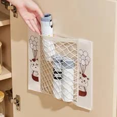 Saco de armazenamento de cozinha de alta qualidade, ferramenta útil, rede de Velcro, bolso sem perfuração, Rack de pared
