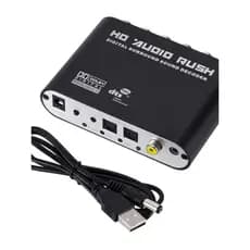 Transfronteiriço 5.1 canais DTS Dolby/AC-3 decodificador de áudio Digital fibra óptica Coaxial simulação de volta RCA ca
