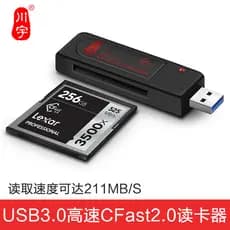Chuanyu USB3.0 Leitor de cartão de alta velocidade CFast 2.0 SLR Câmera Cartão de memória dedicado C302