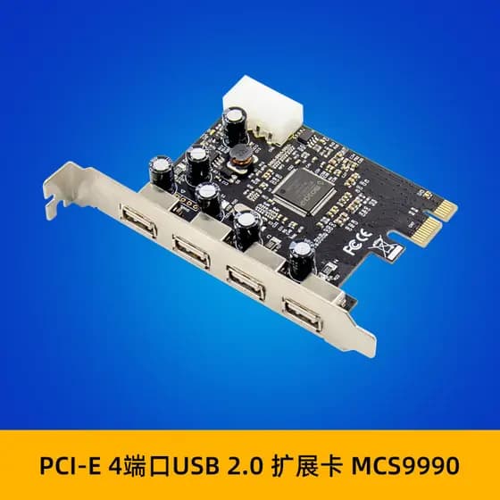 Placa adicional de controle de Host PCI-E MCS9990 USB 2.0 Placa de expansão USB 2.0 integrada de quatro portas