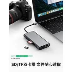 Estação de acoplamento Typec Tela de projeção hdmi Conversor VGA hub multifuncional Estação de acoplamento USB Câmera mu