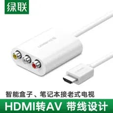 Conversor Lvlian HDMI para AV com áudio hdmi para AV Lotus rca Simulação de projeção de TV para HD Box DVD Set-Top Box c