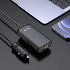 Carregador de carro PD100W carga rápida isqueiro inteligente carregador de carro Flash carga conversão Plug adequado par