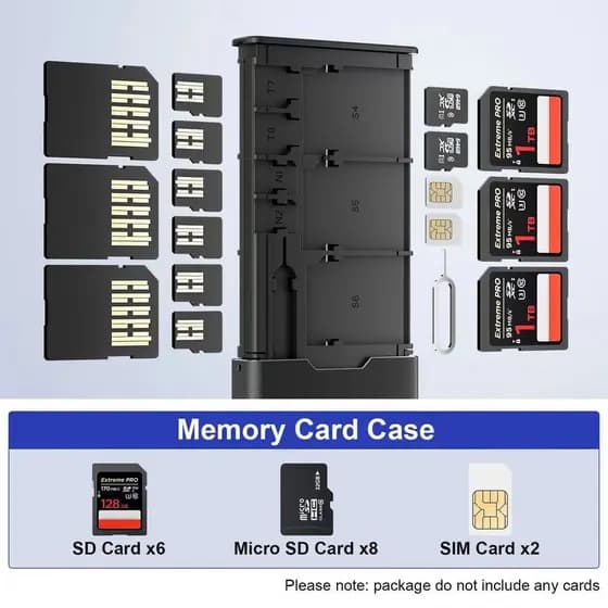Caixa de armazenamento de cartão SD mini bastão de armazenamento Cartão tf para celular Caixa protetora de cartão de mem
