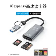 Um cartão multifuncional cfb Card cfa Card Reader CFexpress SD Memory Card usb3.1 Conexão de alta velocidade typec Celul