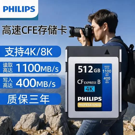 Philips cartão de memória cfe B de alta velocidade adequado para Nikon Canon Sony câmera cfexpressA cartão produto genuí