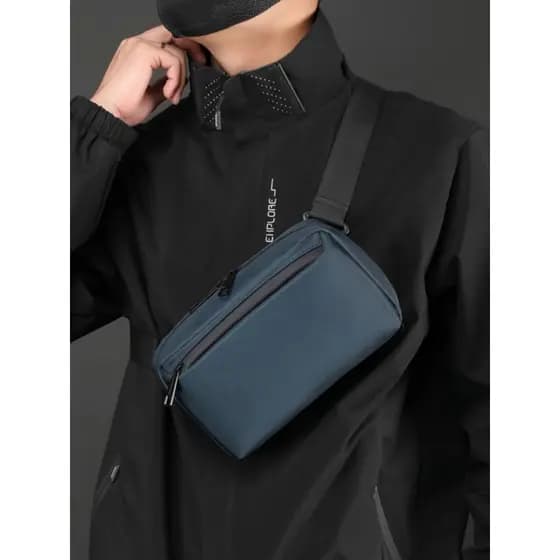 Bolsa de peito masculina Street Wear cintura bolsa Casual multifuncional bolsa de ombro esportiva pequena bolsa de ombro