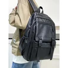 Mochila masculina 2026 novo estilo Street Wear grande capacidade montanhismo viagem mochila de couro do plutônio feminin