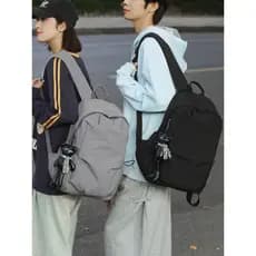 Mochila de cor sólida masculina estudante universitário mochila feminina estudantes do ensino médio mochila de viagem de
