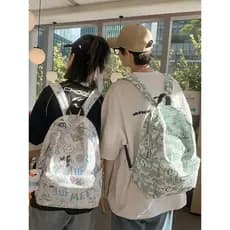 Leve impresso mochila das mulheres dos homens estudantes universitários mochila de grande capacidade na moda bonito à pr