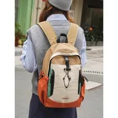 Retro ferramentas estilo cor correspondência mochila das mulheres dos homens caminhadas ao ar livre mochila leve Commute