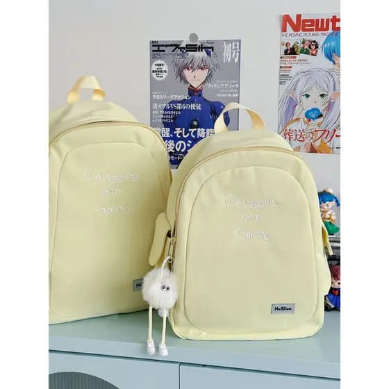 Mochila escolar ins nicho estudante do ensino médio feminino de alto valor bordado simples mochila escolar leve mochila