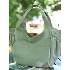 Rosa novo estilo estilo simples grande capacidade náilon pano sacola feminina leve Casual portátil bolsa de ombro Commut