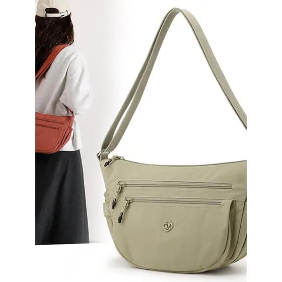 Rosa novo estilo saco de bolinho feminino leve Multi-compartimento grande capacidade pano de náilon à prova dwaterproof