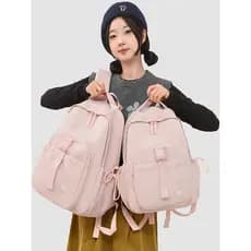 Cor sólida moda Commuter mochila de viagem estudantes universitários lazer computador saco de alto valor estudantes do e