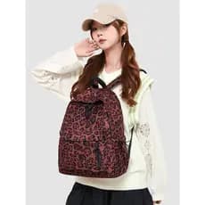Moda leopardo impressão mochila novo estilo Casual Commuter pequeno saco de viagem de alto valor grande capacidade Multi