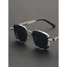 Óculos de sol masculino High-End sentimento rufião bonito condução dedicado Anti-ultravioleta indústria pesada Metal Pun