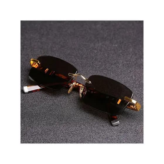 Óculos de pedra áspera imitação de pedra cristal sem moldura masculino High-End genuíno óculos de cristal masculino lega