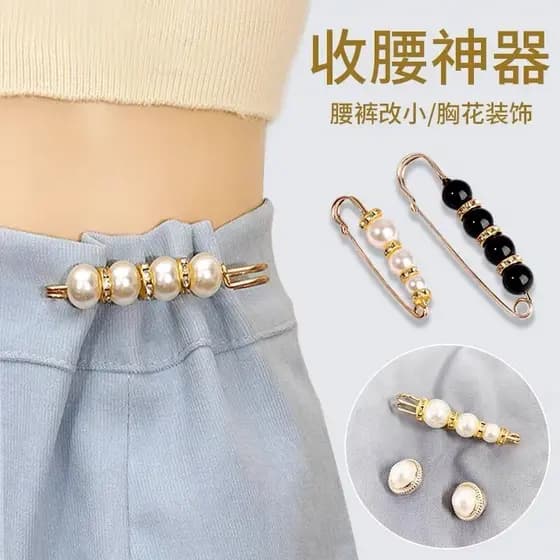 Cintura a pequeno pino fixo roupas clipe estreitamento ferramenta útil broche calças cintura grande ajuste de aperto fiv