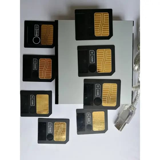 Cartão de identificação de cartão SM 2M 4M 8M 16M 32M 64M 128M Cartão SmartMedia e leitor de cartão SM