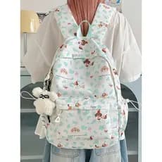 Mochila escolar para estudantes do ensino médio de grande capacidade com estampa de desenho animado Mochila Dachshund Al