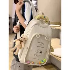 Transparente transparente à prova d'água mochila escolar para meninas do ensino médio de alto valor estilo japonês mochi