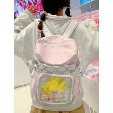 2026 primavera novo estilo transparente saco de dor mochila feminina estudante Casual estilo simples mochila de viagem d