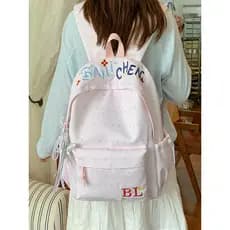 Estilo coreano ins carta bordado nicho mochila feminina estudante do ensino médio estudante do ensino médio mochila de c