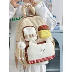 2025 novo estilo dos desenhos animados menina mochila estudante do ensino médio leve viagem mochila de grande capacidade
