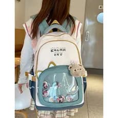 Bolsa de dor transparente transparente Bolsa escolar para meninas de alto valor Alunos do ensino médio Alunos do ensino