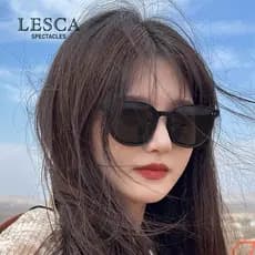 Moda novo estilo senhoras LESCA óculos de sol feminino High-End sentir quadro quadrado polarizado Anti-ultravioleta prot