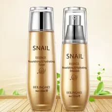 Caracol conjunto de loção de água Toner hidratante essência loção creme masculino feminino estudantes cosméticos genuíno