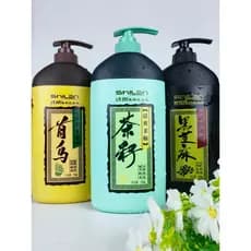 Shilang shampoo sementes de chá refrescante macio planta shampoo Shouwu hidratante anti-forte cabelo fofo anti-caspa ant