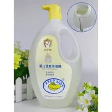 Crocodilo bebê Shampoo Gel de banho dois-em-um bebê grande garrafa leite banho refrescante macio suave recém-nascido cui