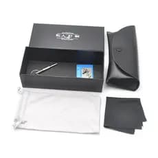 Novo estilo dobrável óculos caso preto portátil requintado High-End óculos caso masculino feminino estudantes simples Su