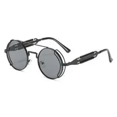 Steampunk Metal dupla primavera perna óculos Retro motocicleta óculos de sol masculino ins óculos de sol feminino armaçã