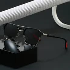 Óculos de sol masculino condução dedicado 2026 novo estilo na moda óculos de sol poligonal polarizado pesca condução esp